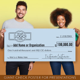 Giant Blank Check voor Sweepstakes, Awards, Liefda Poster