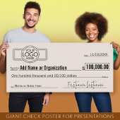 Giant Blank Check voor Sweepstakes, Awards, Liefda Poster