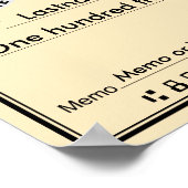 Giant Blank Check voor Sweepstakes & Awards Poster (Hoek)