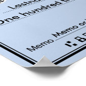 Giant Blank Check voor Sweepstakes & Awards Poster (Hoek)