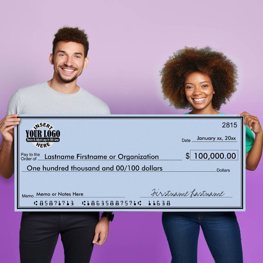 Giant Blank Check voor Sweepstakes & Awards Poster