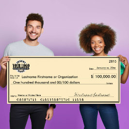 Giant Blank Check voor Sweepstakes & Awards Poster