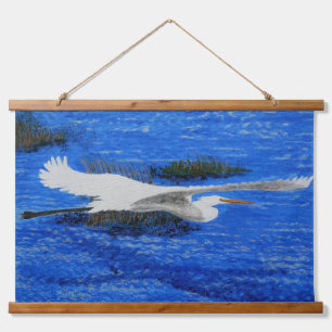 Giant Blue Heron, estuarium Hangend Wandkleed