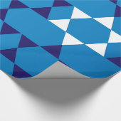 Giant Blue Jewish Stars Cadeaupapier (Hoek)