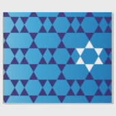 Giant Blue Jewish Stars Cadeaupapier (Vlak)