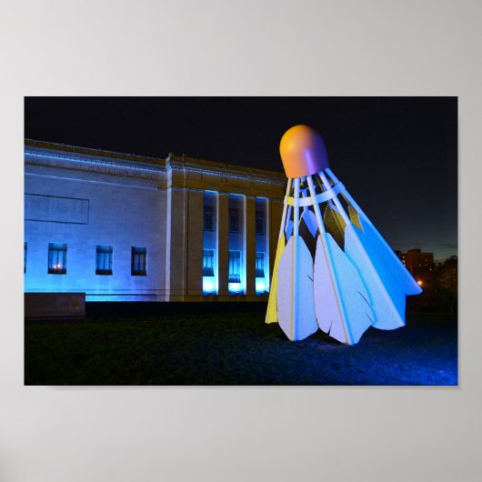 Giant Blue Shuttlecock, Kansas City, Missouri Poster (Voorkant)