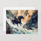 Giant Bodo Falls Rosstrappe Legend Watercolor Briefkaart (Voorkant / Achterkant)