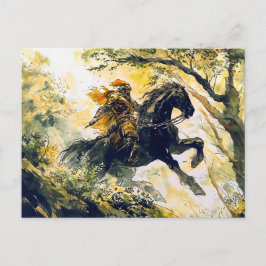 Giant Bodo Pursues Princess Rosstrappe Watercolor Briefkaart
