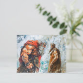 Giant Bodo Seeks Princess Hand – Rosstrappe Waterc Briefkaart (Staand voorkant)