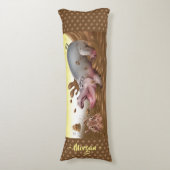Giant body cushion nijlpaarden in modder chocolade lichaamskussen (Voorkant Verticaal)