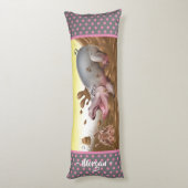 Giant body cushion nijlpaarden in modderroze grijs lichaamskussen (Achterkant (Verticaal))