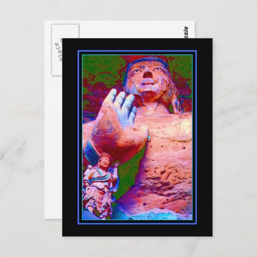 Giant Buddha in Yungang Caves China Briefkaart (Voorkant / Achterkant)