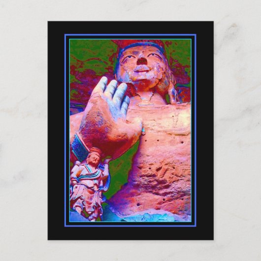 Giant Buddha in Yungang Caves China Briefkaart (Voorkant)