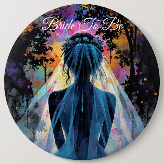 Giant Button Pin van Custom Design Bride To Be (Voorkant)