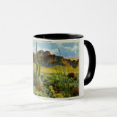 Giant Cactus in woestijn -  Briefkaart Mok (Voorkant rechts)