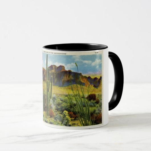 Giant Cactus in woestijn -  Briefkaart Mok (Voorkant rechts)