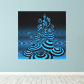 Giant Canvas hemelsblauw Magic Mushrooms 1m². (Insitu (Houten vloer))