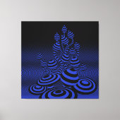 Giant Canvas Midnight blue Magic Mushrooms 1m². (Voorkant)