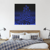 Giant Canvas Midnight blue Magic Mushrooms 1m². Afdruk (Insitu (Slaapkamer))