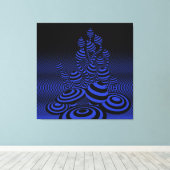 Giant Canvas Midnight blue Magic Mushrooms 1m². Afdruk (Insitu (Houten vloer))