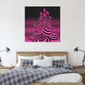 Giant Canvas Neon Fuchsia Magic Mushrooms 1m². Afdruk (Insitu (Slaapkamer))
