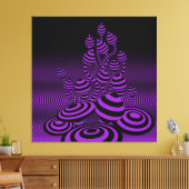 Giant Canvas Paarse Magic Mushrooms 1m². (Insitu (Woonkamer))