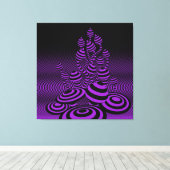 Giant Canvas Paarse Magic Mushrooms 1m². (Insitu (Houten vloer))