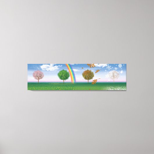 Giant canvas print vier seizoenen unieke digitale (Voorkant)