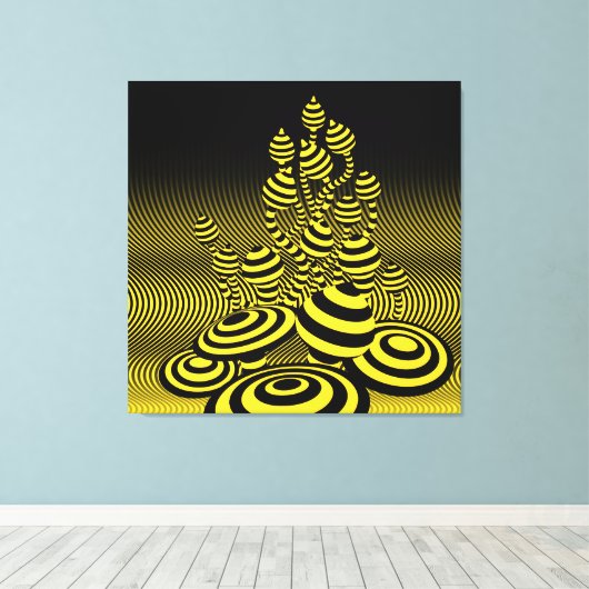 Giant Canvas Zuur Lemon Magic Mushrooms 1m sq. (Insitu (Houten vloer))