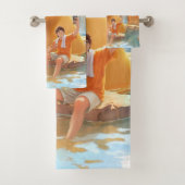 Giant Capybara – Hot Spring Illustratie Bad Handdoek (Insitu)