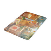 Giant Capybara – Hot Spring Illustratie Badmat (Gekanteld)