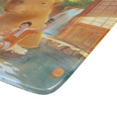 Giant Capybara – Hot Spring Illustratie Snijplank (Hoek)