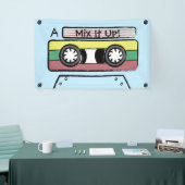 Giant Cartoon Handtekening Cassettebandje (blauw) Spandoek (Beurs)