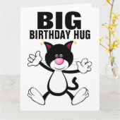 GIANT CAT KNUFFEL VERJAARDAGSKAARTEN KAART (Gele Bloem)