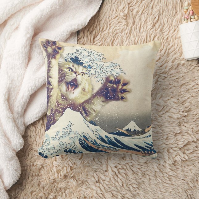 Giant Cat Wave – De Grote Golf van Kanagawa Kussen (Deken)
