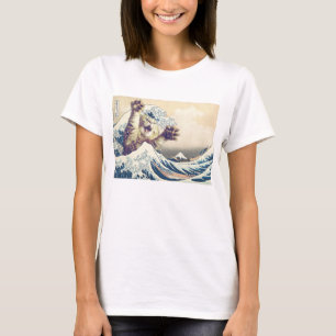 Giant Cat Wave – De Grote Golf van Kanagawa T-shirt