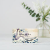 Giant Cat Wave – De Grote Golf van Kanagawa Visitekaartje (Staand voorkant)