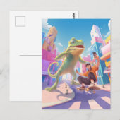 Giant Chameleon – stadsbeeld Briefkaart (Voorkant / Achterkant)