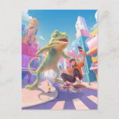 Giant Chameleon – stadsbeeld Briefkaart (Voorkant)