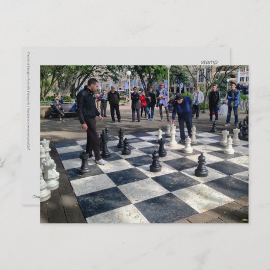 Giant Chessboard Briefkaart (Voorkant / Achterkant)