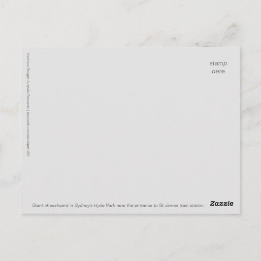 Giant Chessboard Briefkaart (Achterkant)