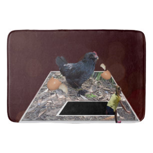 Giant Chicken Egg Crusher Large Memory Bathmat Badmat