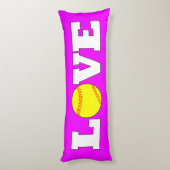 Giant Custom Color Fastpitch Softball LOVE Sports Lichaamskussen (Achterkant (Verticaal))