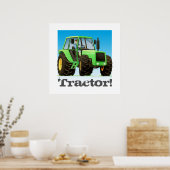 Giant Custom Kinder Green Boerderij Tractor Poster (Keuken)