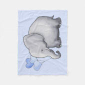 Giant Cute Baby Elephant met Balloons Nursery Fleece Deken (Voorkant)