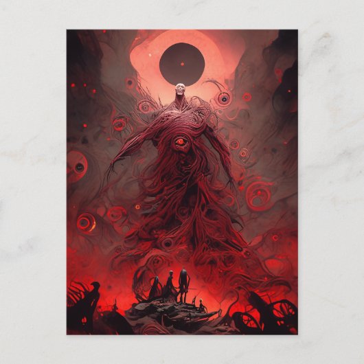 Giant Demon Creature Dark Fantasy Horror Briefkaart (Voorkant)