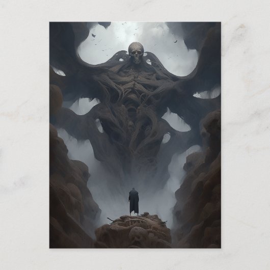 Giant Demon Creature Dark Fantasy Horror Briefkaart (Voorkant)