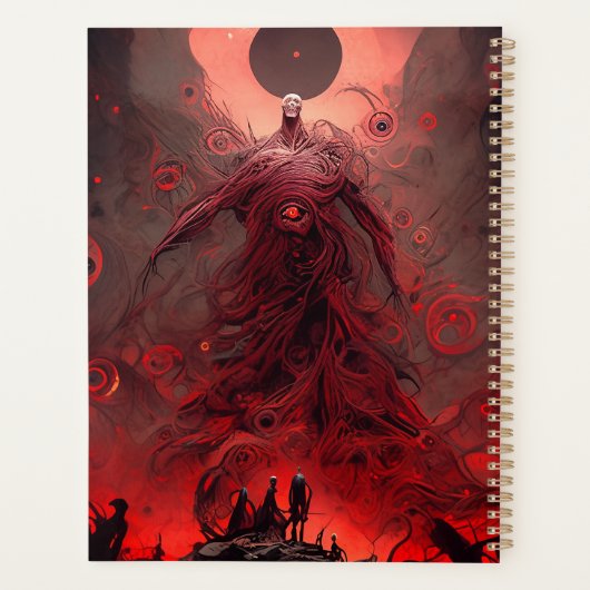 Giant Demon Creature Dark Fantasy Horror Planner (Achterkant)