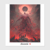 Giant Demon Creature Dark Fantasy Horror Sticker (Vel)