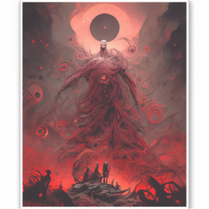 Giant Demon Creature Dark Fantasy Horror Sticker